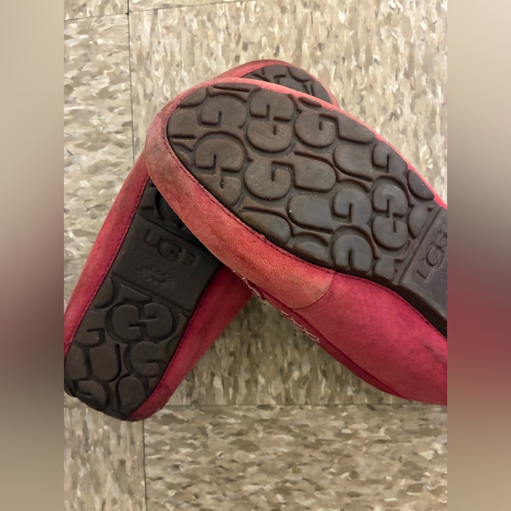UGG Ansley Suede Sheepskin Loafers - Picture 2 of 3